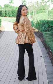 The Spotted Twist Front Blouse
