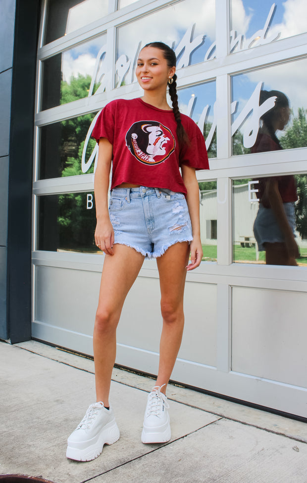 The Classic Seminoles Vintage Boyfriend Crop Tee