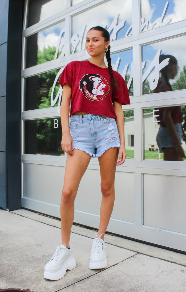 The Classic Seminoles Vintage Boyfriend Crop Tee
