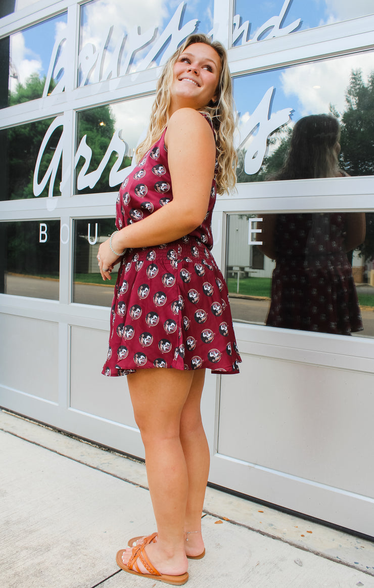 The Seminoles Smocked Skort