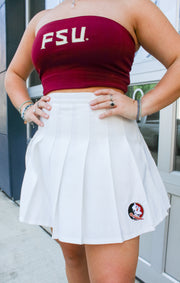 The Florida State Tennis Skirt (White)