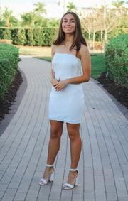 The Winter White Beaded & Fringe Mini