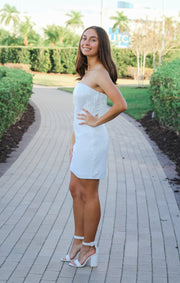 The Winter White Beaded & Fringe Mini