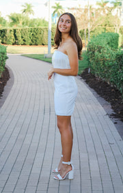 The Winter White Beaded & Fringe Mini