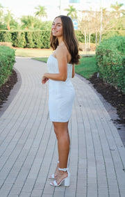 The Winter White Beaded & Fringe Mini