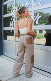 The High Waisted Cargo Pants (Brown)