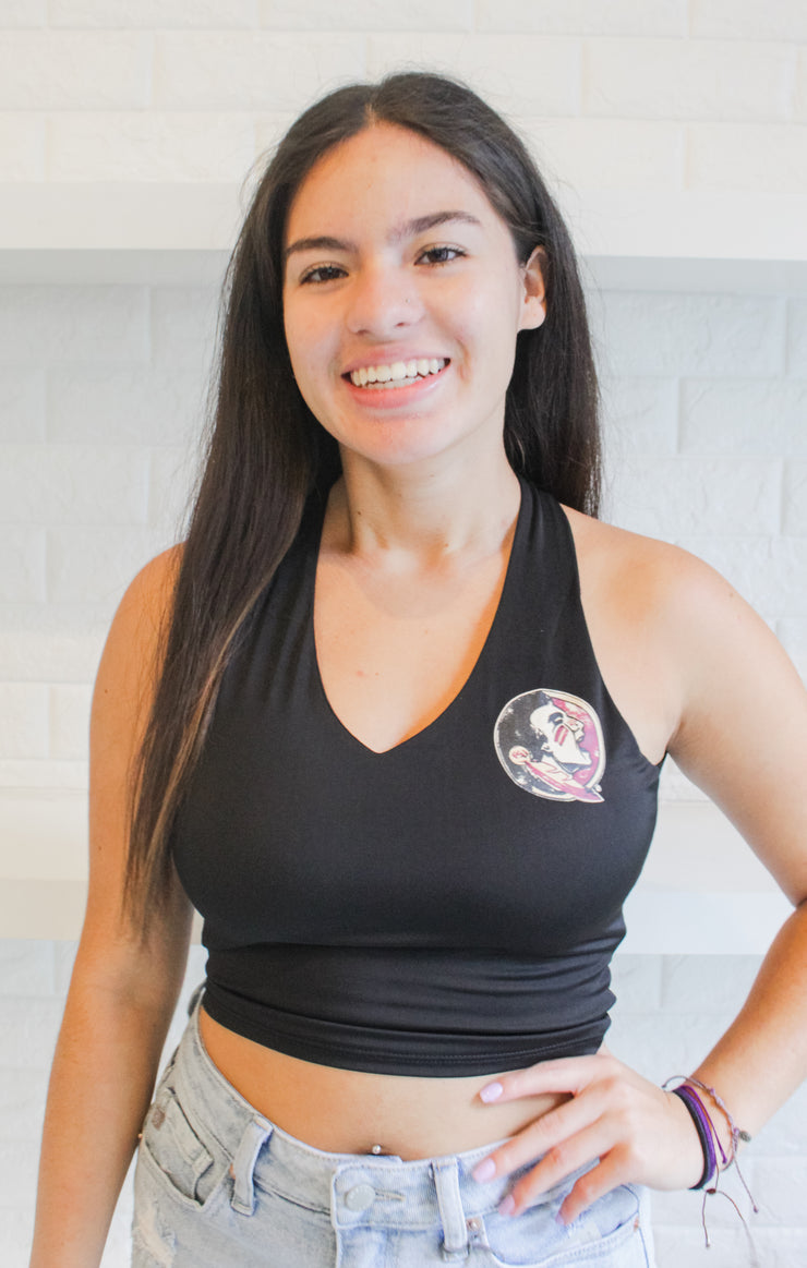 The Seminole Criss Cross Crop Top