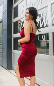 The Bodycon Date Night Dress (Garnet)