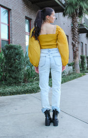 The Golden LS Ruched Crop