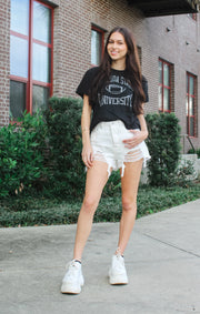 The Erin Florida State University Cropped Tee (Black)