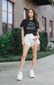 The Erin Florida State University Cropped Tee (Black)