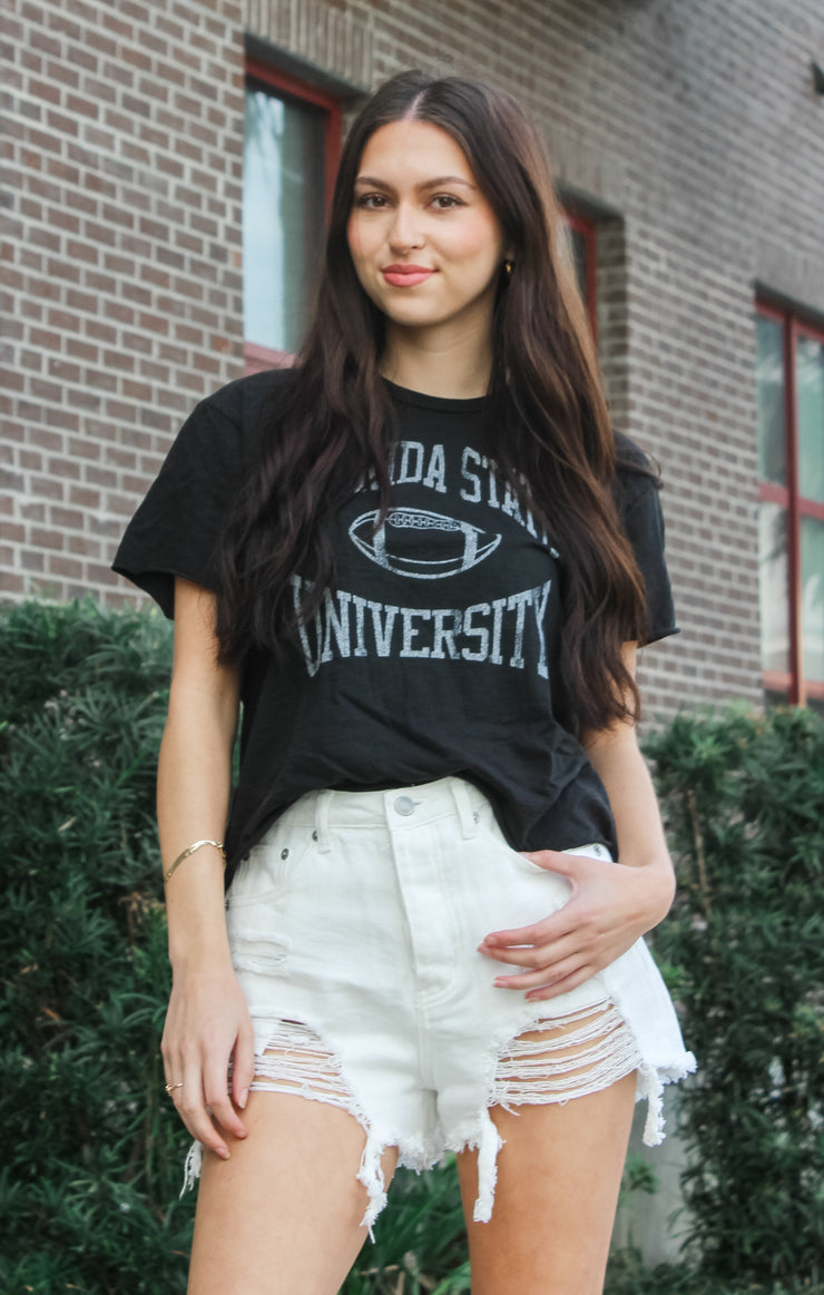 The Erin Florida State University Cropped Tee (Black)