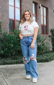The Erin 1993 Natl Champs Cropped Tee (Vintage White)