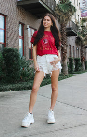 The 1999 #1 Champs Vintage Boyfriend Tee (Garnet)
