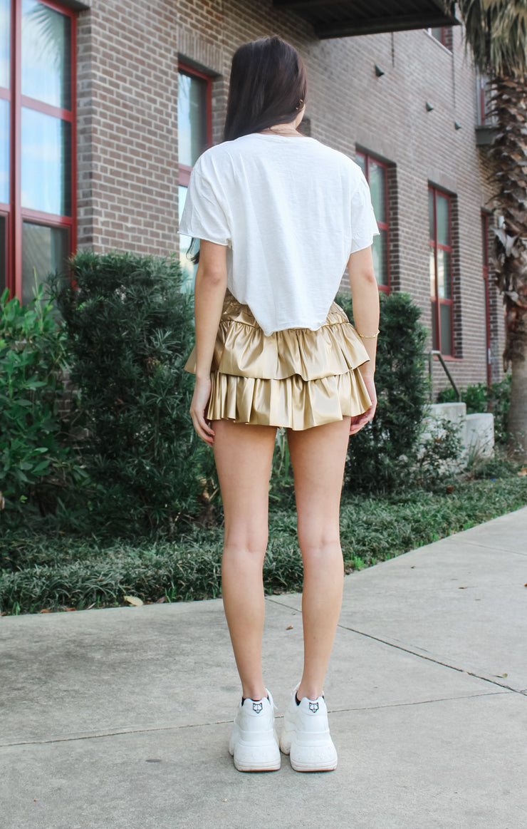 The Erin Florida State Crest Cropped Tee (Vintage White)