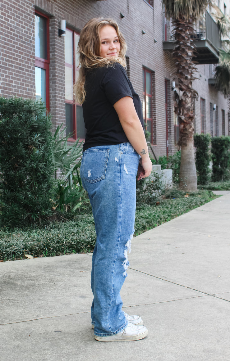The Florida State Vintage Boyfriend Tee (Black)