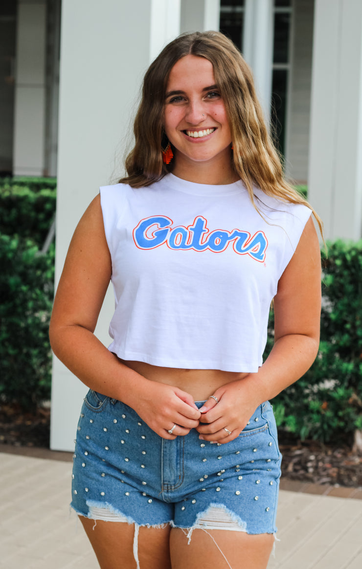 The Gators Cap Sleeve Crop