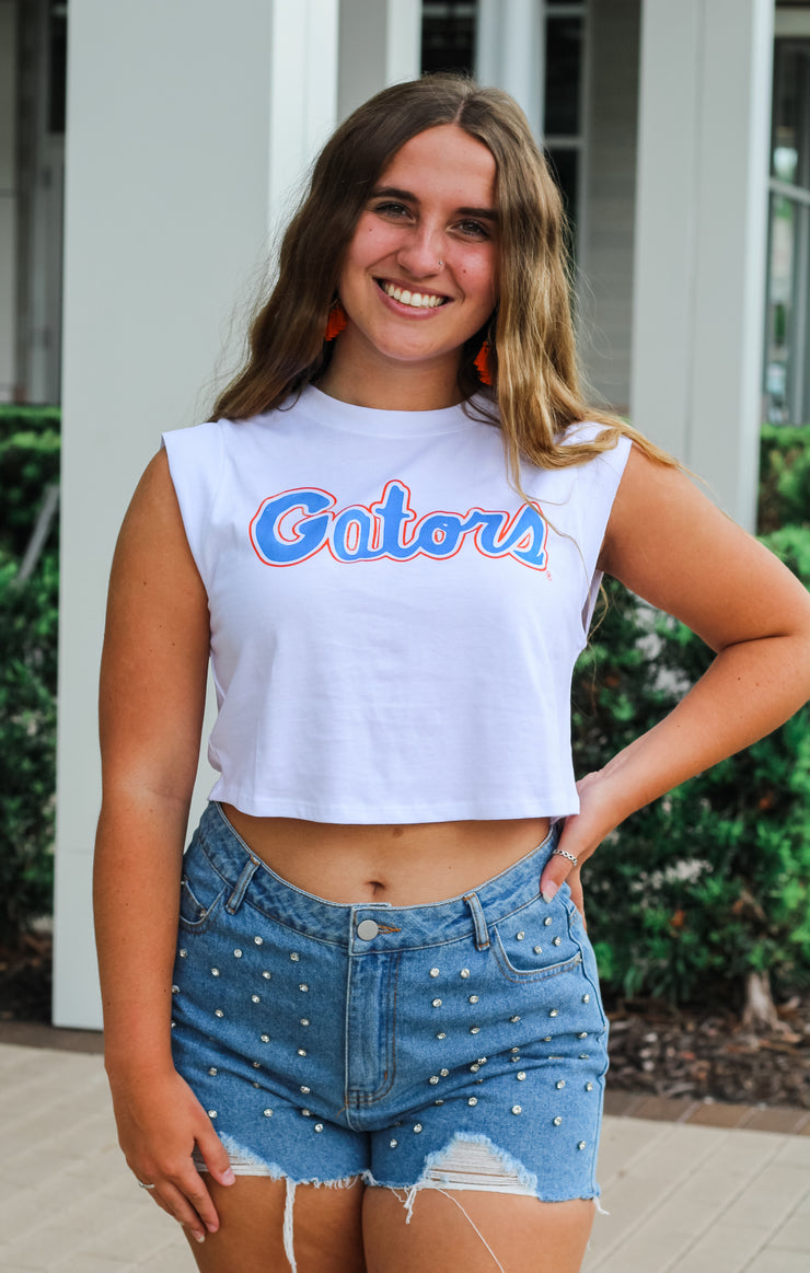 The Gators Cap Sleeve Crop
