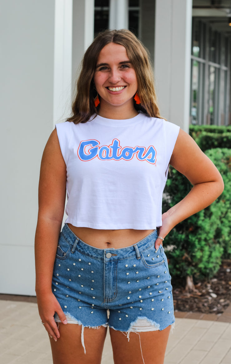 The Gators Cap Sleeve Crop