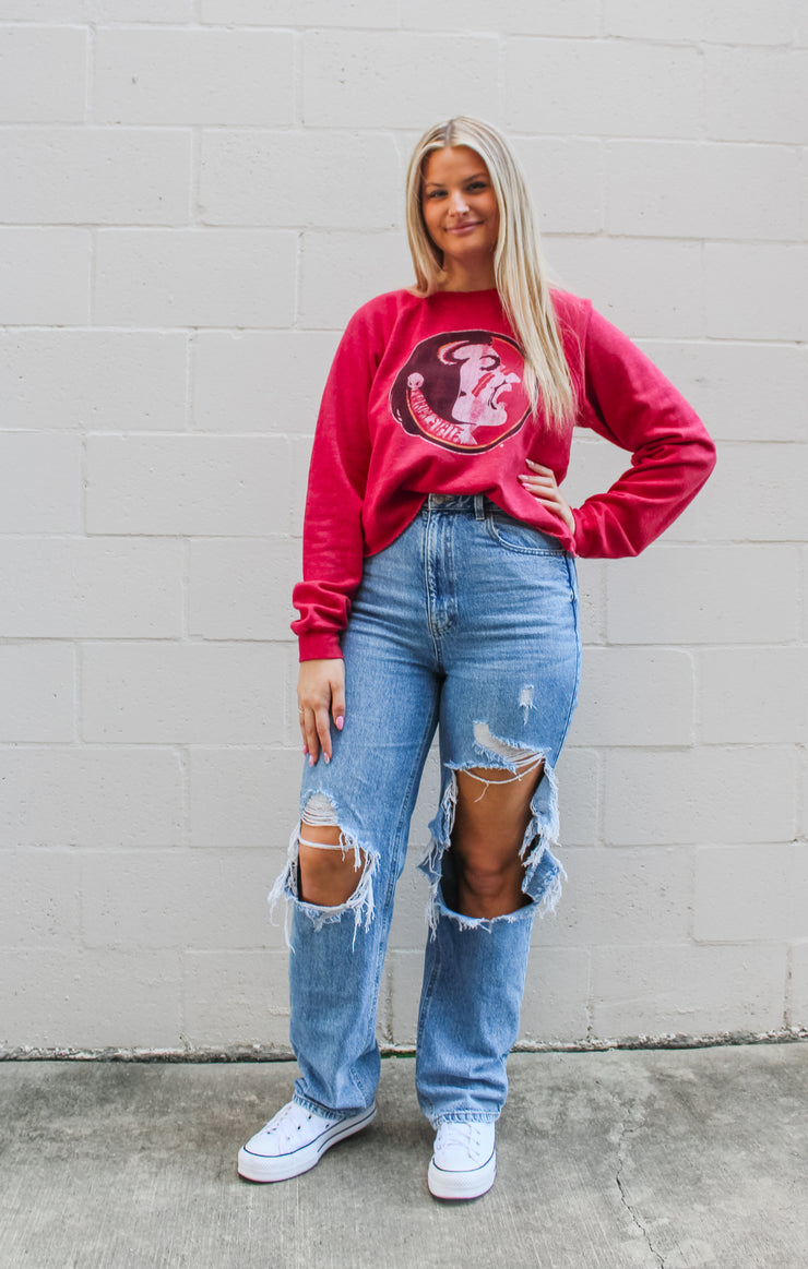 The Vintage Seminole Cropped Sweatshirt