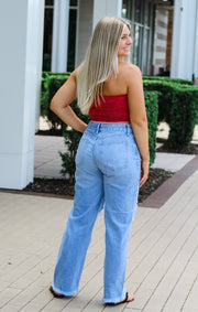 The Red Tie Dye Tube Top