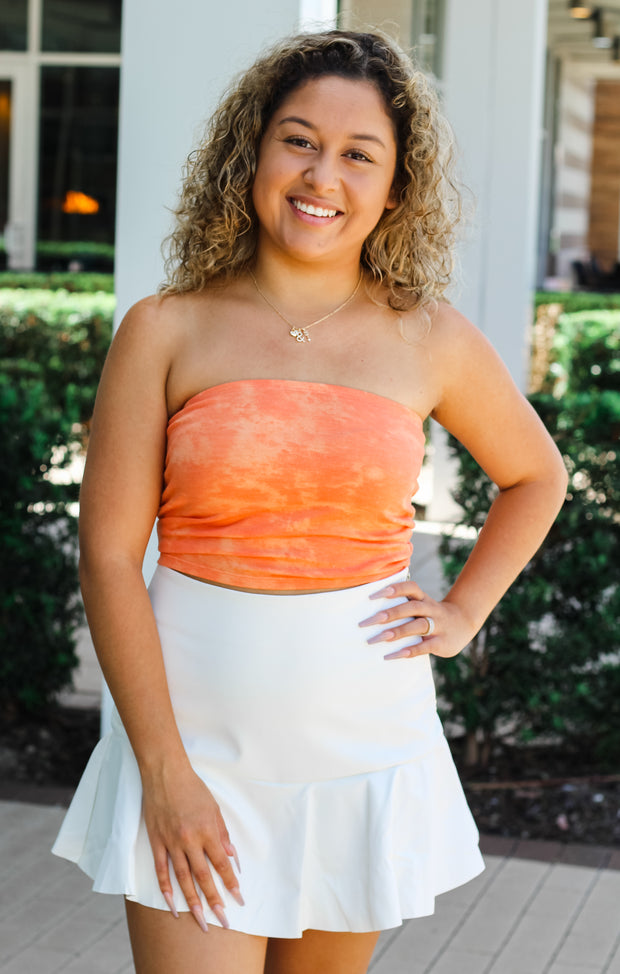 The Orange Tie Dye Tube Top