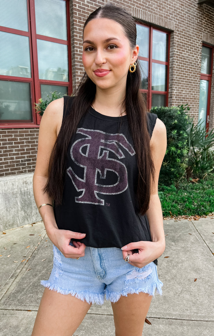 The Florida State Curve Hem Tank (Black)
