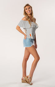 The Ryan Miami Off Shoulder Game Day Top (1378588885040)