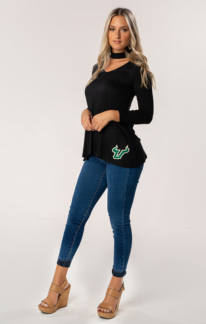 USF Bulls The Chelsea Choker Long Sleeve Tee (1482223353904)