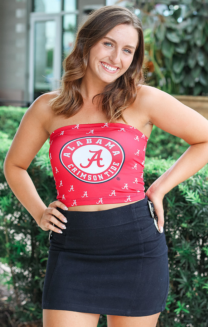 University of Alabama Crimson Tide Women's Apparel - Flying Colors The  Alabama Logo Tube Top – Bows and Arrows Co