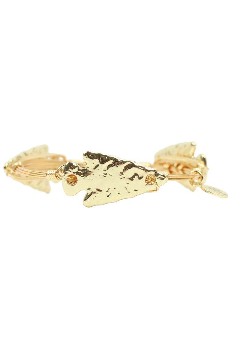 Bourbon and Boweties - Gold Arrowhead Bangle