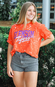 The Clemson "Caroline" Spot Wash Tee