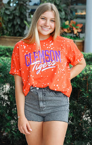 The Clemson "Caroline" Spot Wash Tee