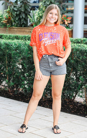 The Clemson "Caroline" Spot Wash Tee