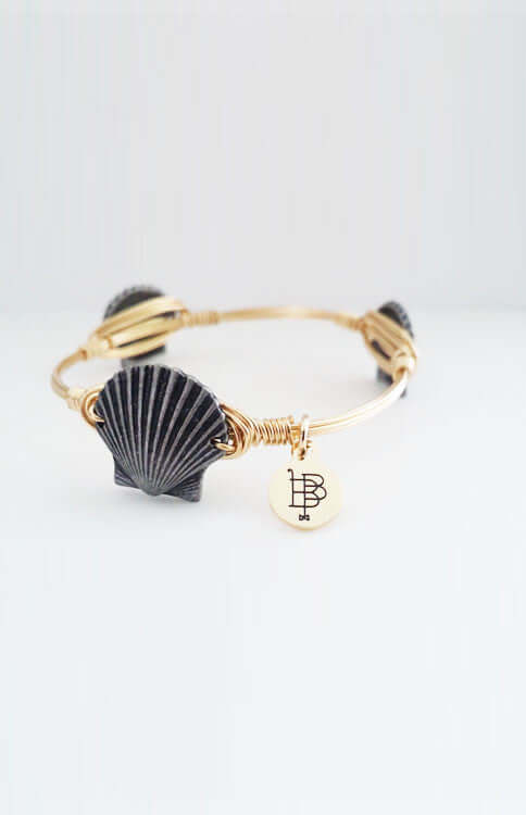 Bourbon and Boweties - Silver Sea Shell Bangle Jewelry Bourbon and Boweties - Bows and Arrows FSU Seminoles and UF Gators Women's Game Day Dresses and Apparel (6648230657)