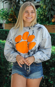 The Clemson Endzone Cropped Pullover