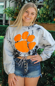 The Clemson Endzone Cropped Pullover