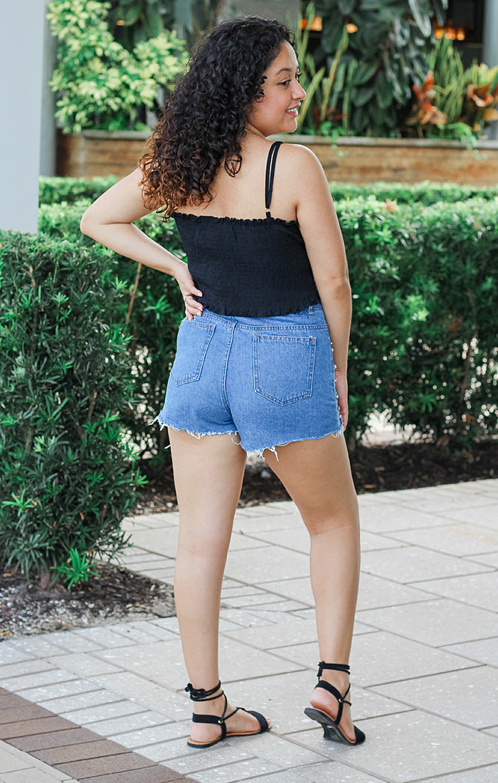 The Blue Jean Crystal Cut-Offs