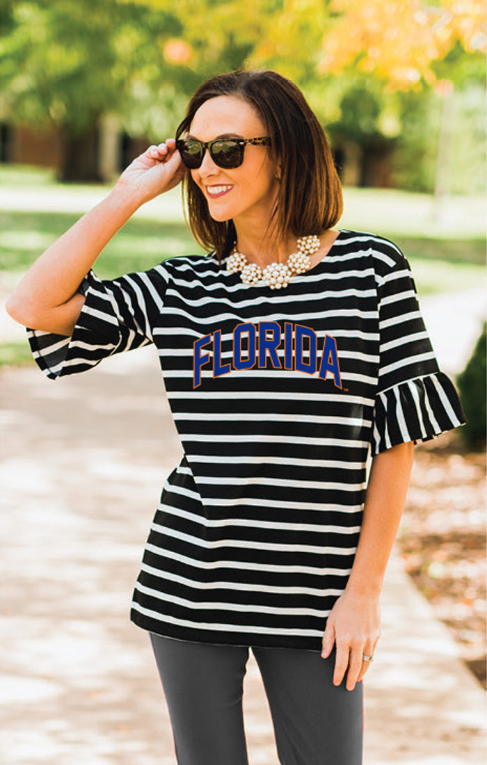Gators Saved by the Bell Ruffled Sleeve Top (582540558369)