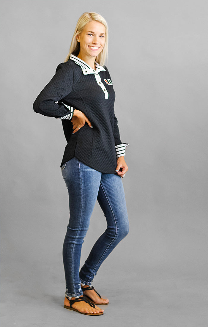 Miami "Out of Your League" Quarter Button Pullover