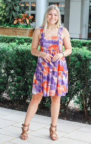 The Game Day Babydoll Dress (Tie Dye)